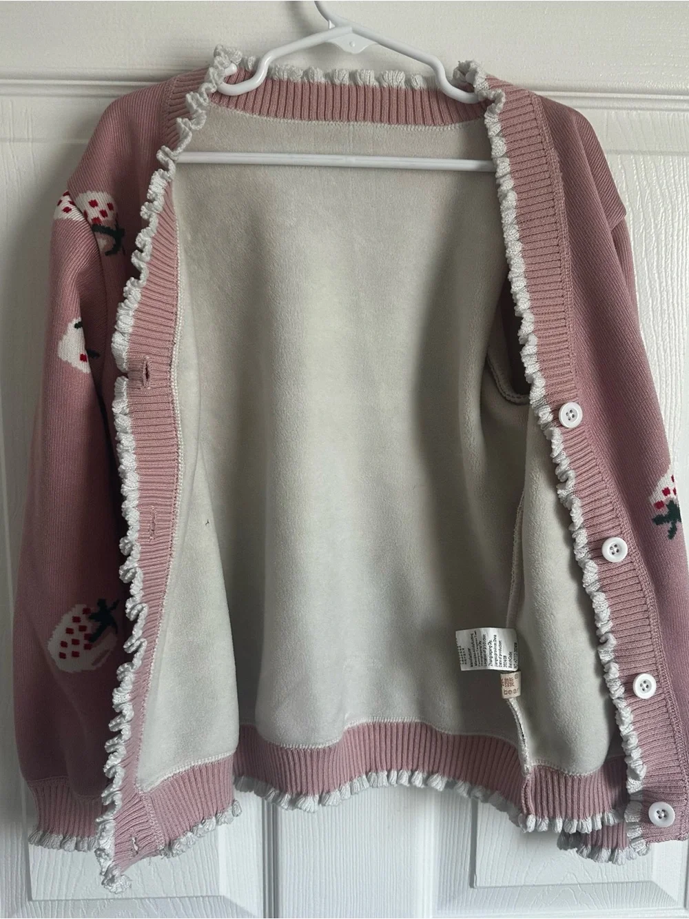 Girls stylish lined sweater fashionable kids warm casual Sweater Size 120 5T